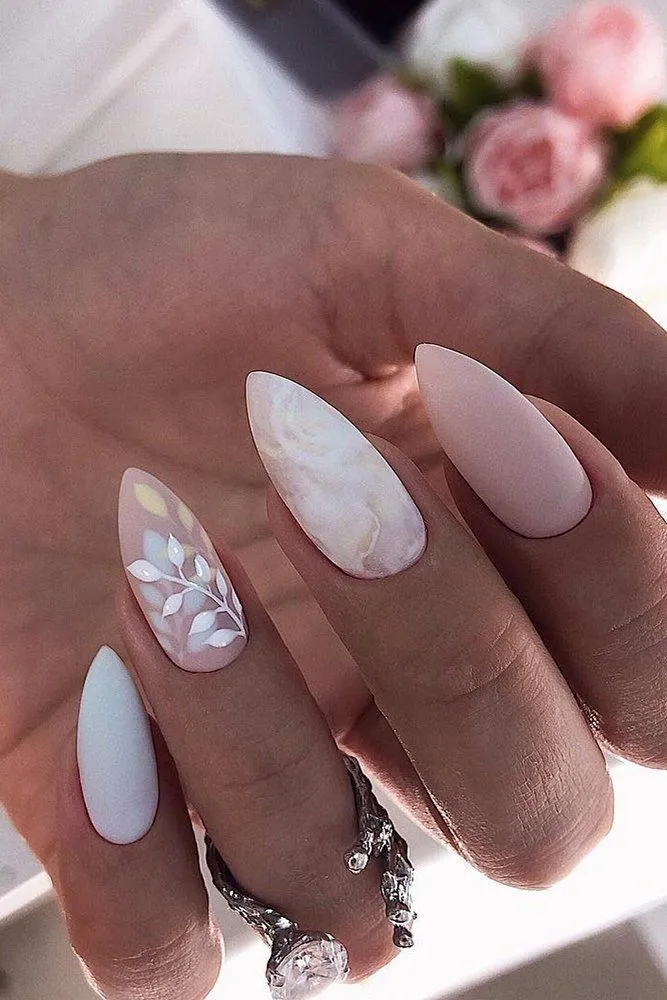 Almond Nails For A Wedding