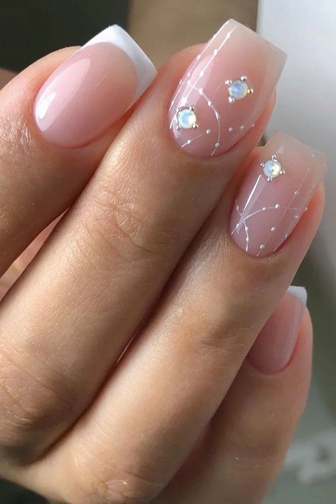 Gentle Designs For Wedding Nails