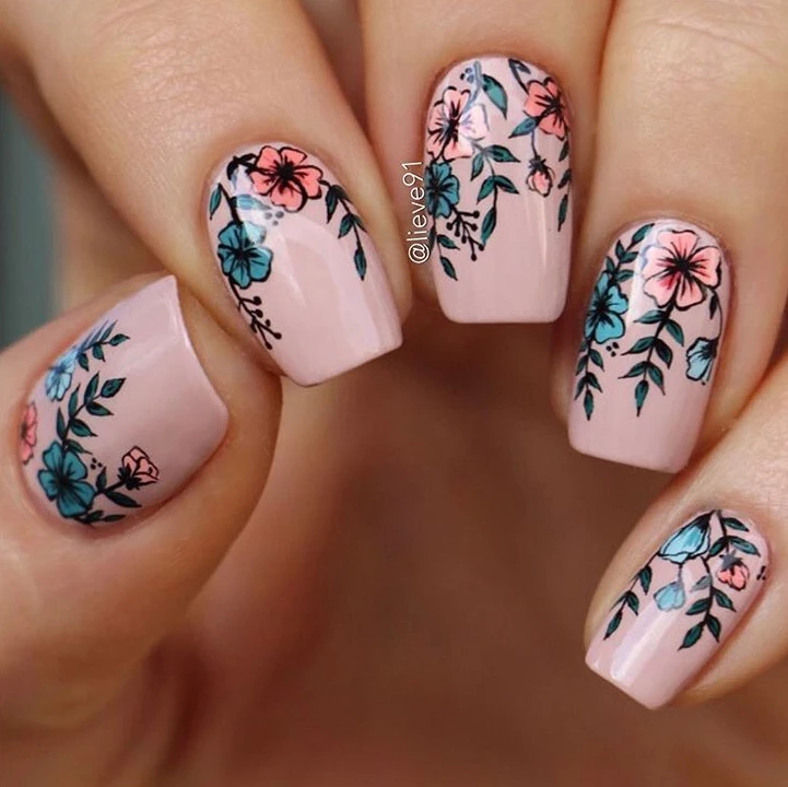 Nails With Hand-Drawn Details