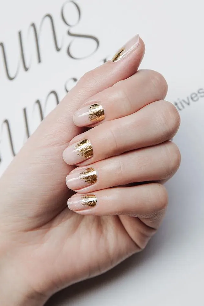 Pinterest Nails With Gold Accent